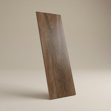 Vibes Brown Wood Plank, Dark Brown, Wood, Tiles - Vitrified - Full Body, 4 x 0.6 ft, 9 mm
